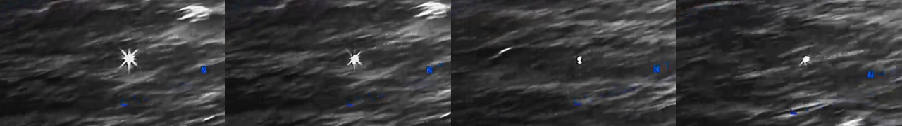 DOW-UAP-PR056, "Spherical UAP pulsing over water [CALLSIGN]"