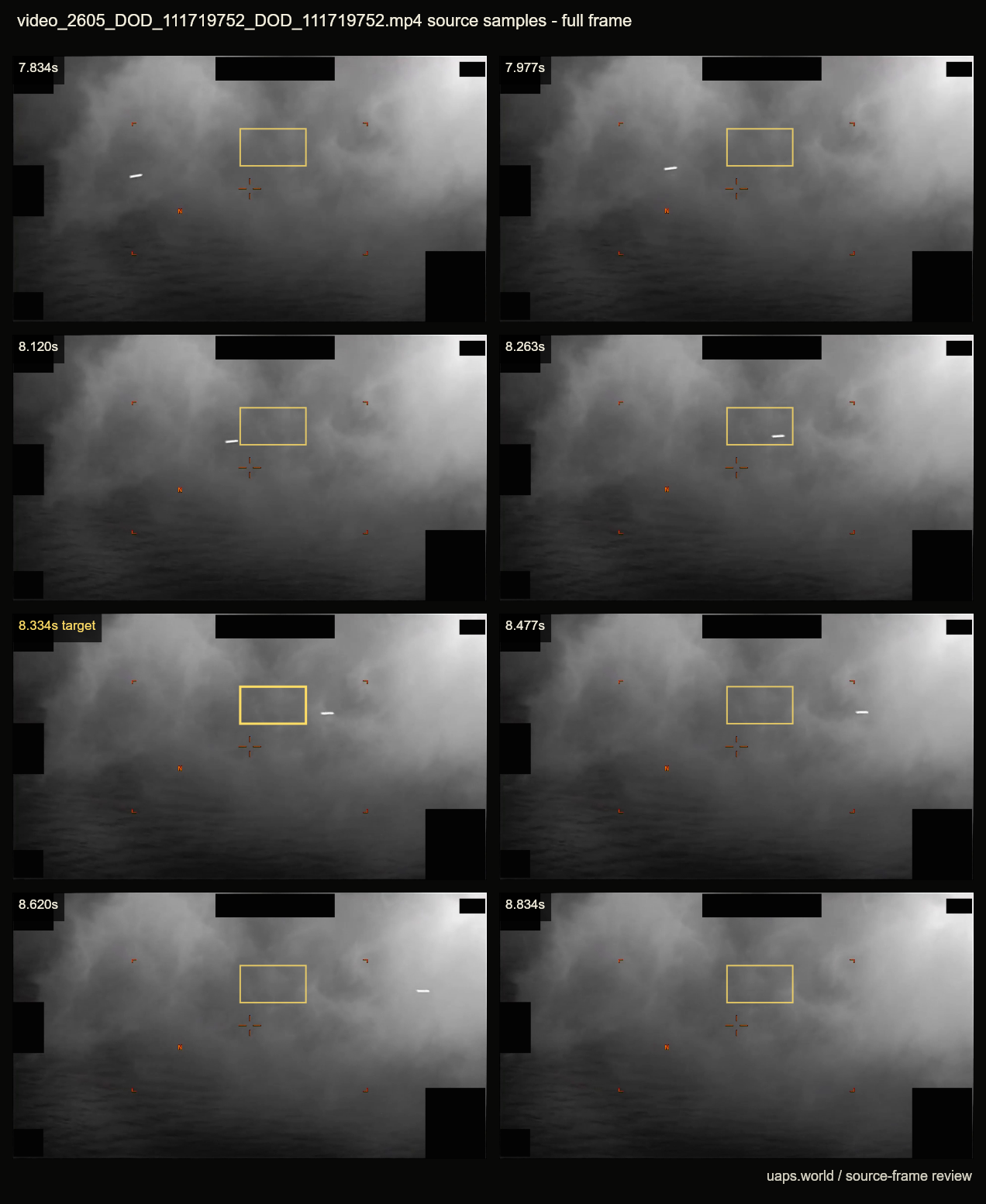 video 2605 dod 111719752 08334 cigar shape review source frame contact sheet