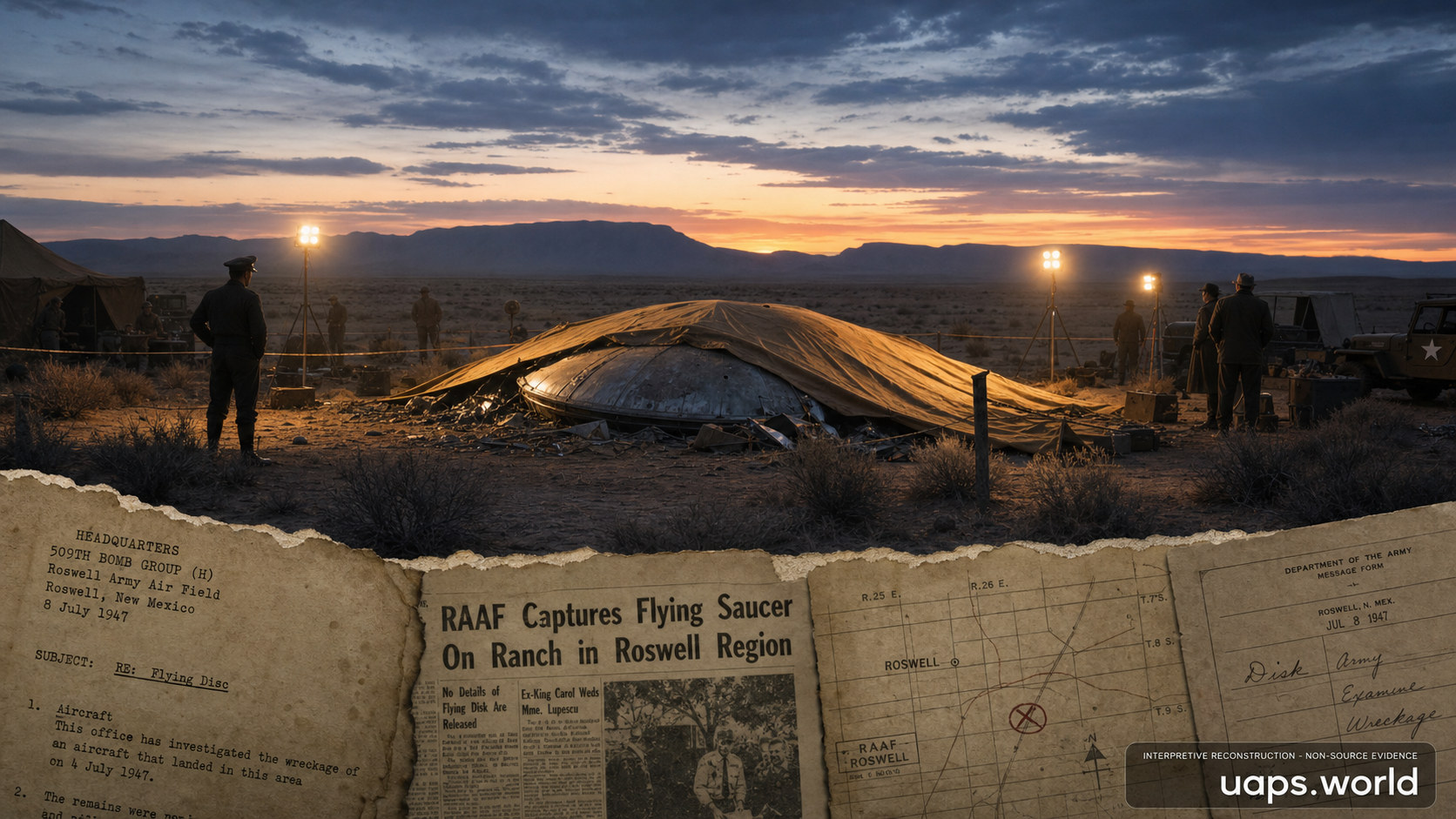roswell crash contradiction guide hero interpretive